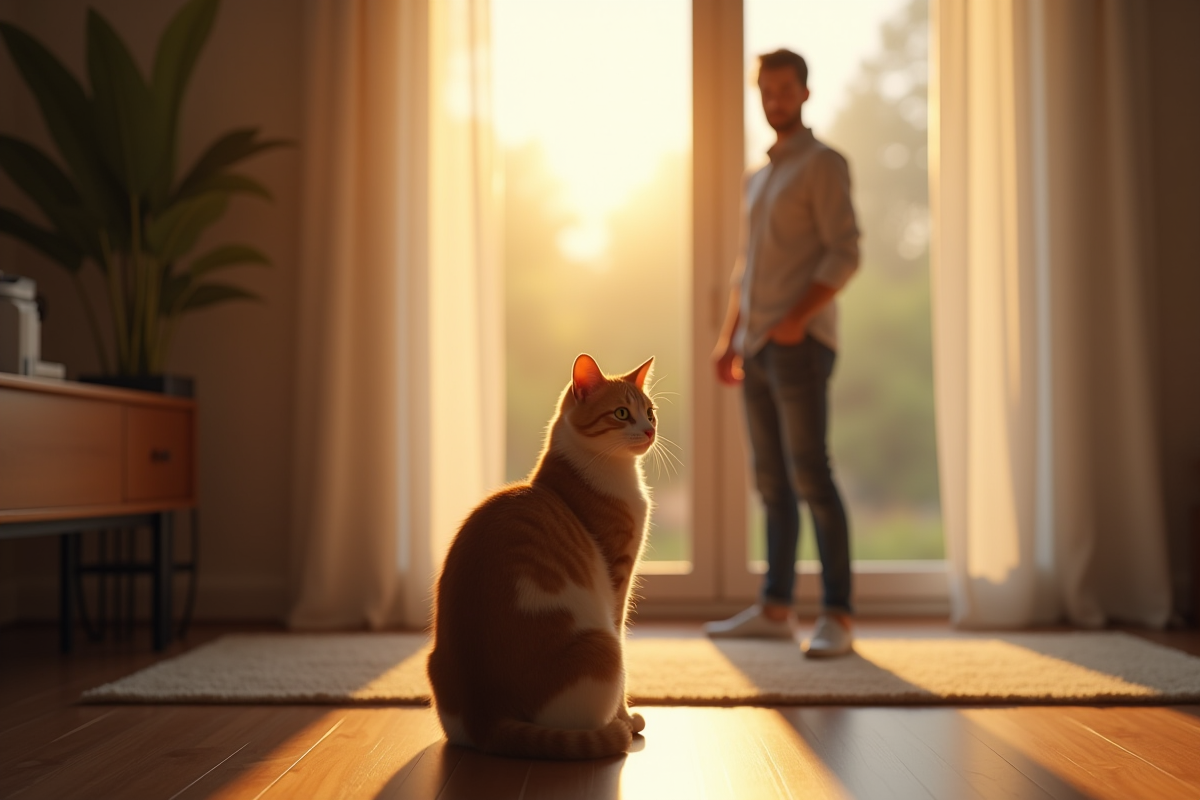 Chat seul près d