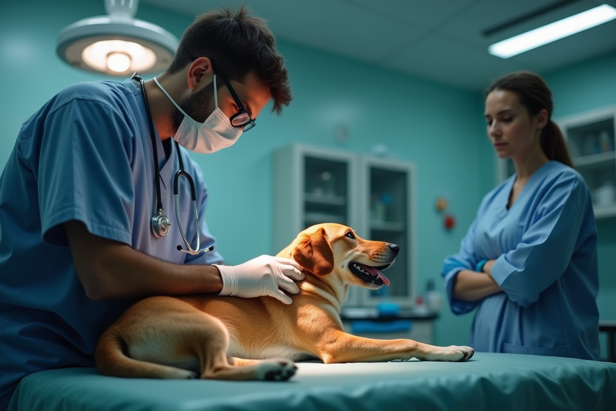 chien étouffement
