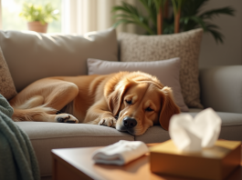 Comment apaiser naturellement un chien au nez qui coule ?