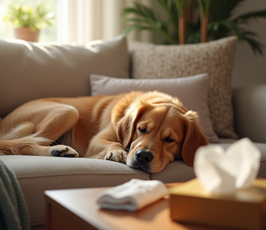 Comment apaiser naturellement un chien au nez qui coule ?