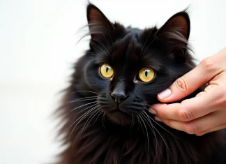 Secrets de beauté du chat noir à poil long : soins et entretien